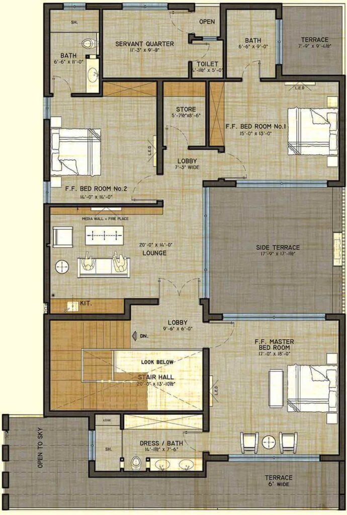 Bahria Paradise First Floor Plan