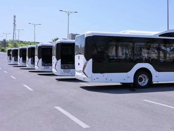 Peoples Electric bus Service Parked at 11B Bahria Town Karachi