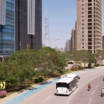 Peoples Electric bus Service at jinnah avenue Bahria Town Karachi