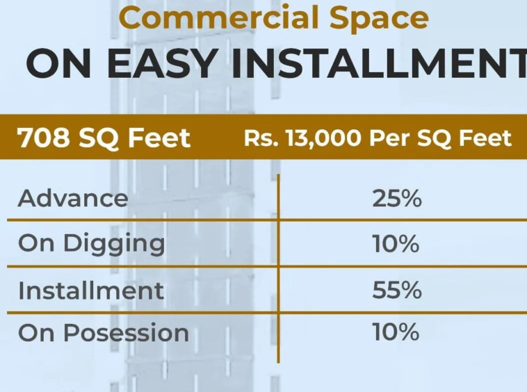 1st to 6th floor installment plan