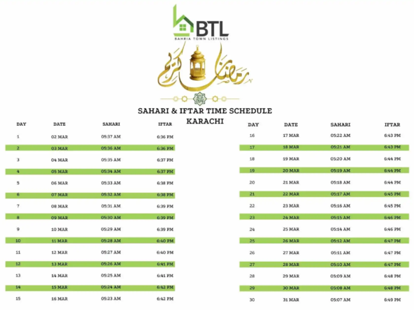 Ramadan Kareem Calendar 2025