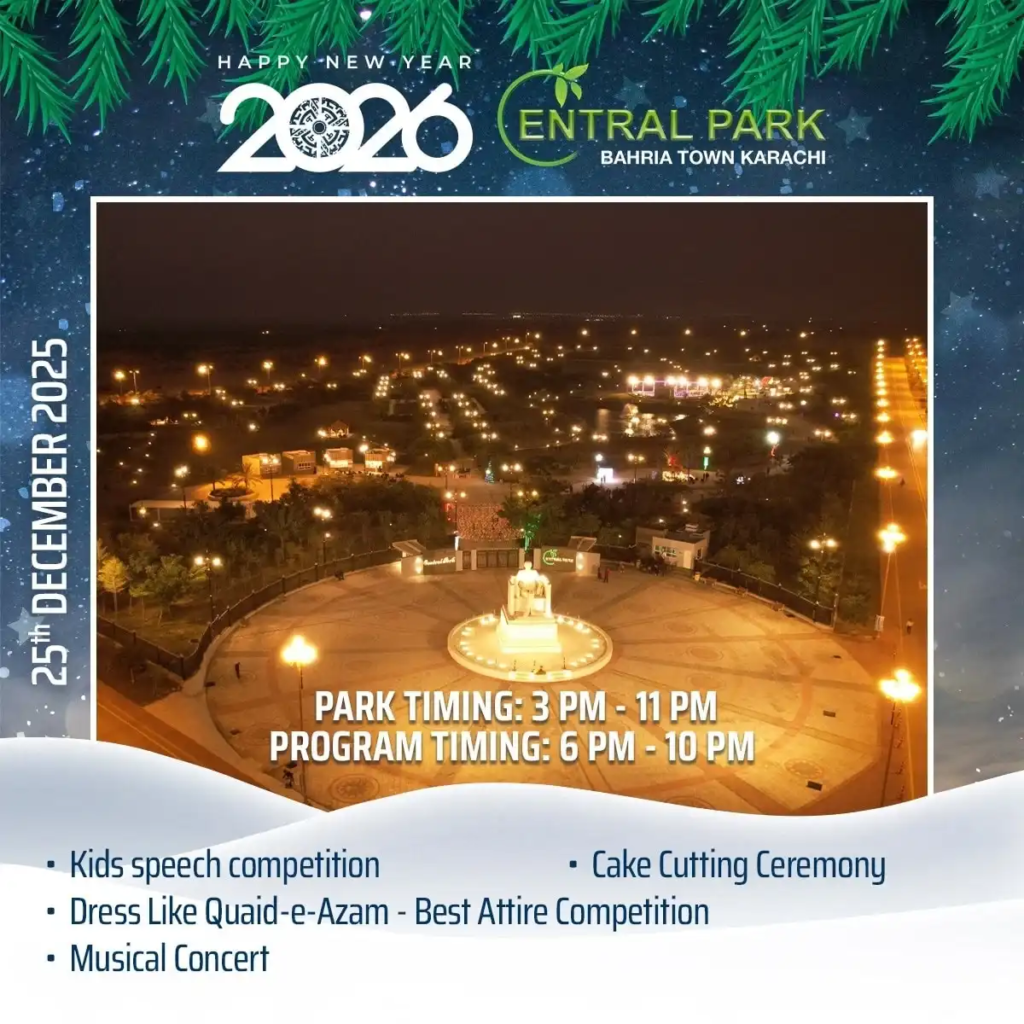 New Year celebrations in central park bahria town karachi