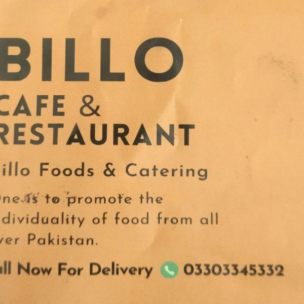 Billo cafe & restaurant in Bahria Town Karachi